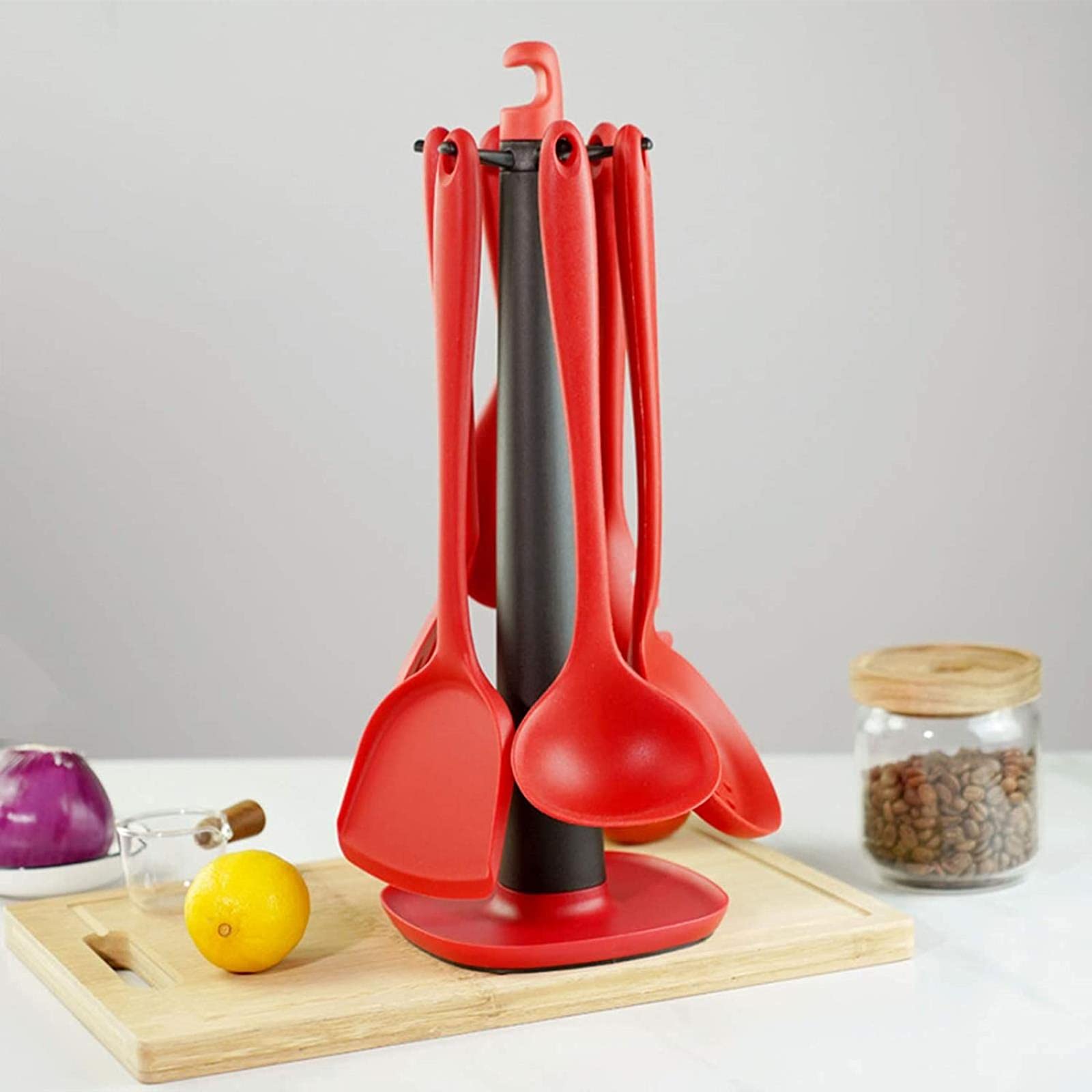 Langlebiges Küchenutensilien-Set - Kochutensilien-Set - Silikon-Küchenutensilien - Antihaft-Kochgeschirr mit Spachtel-Set - Küchenhelfer Kitchen GAD