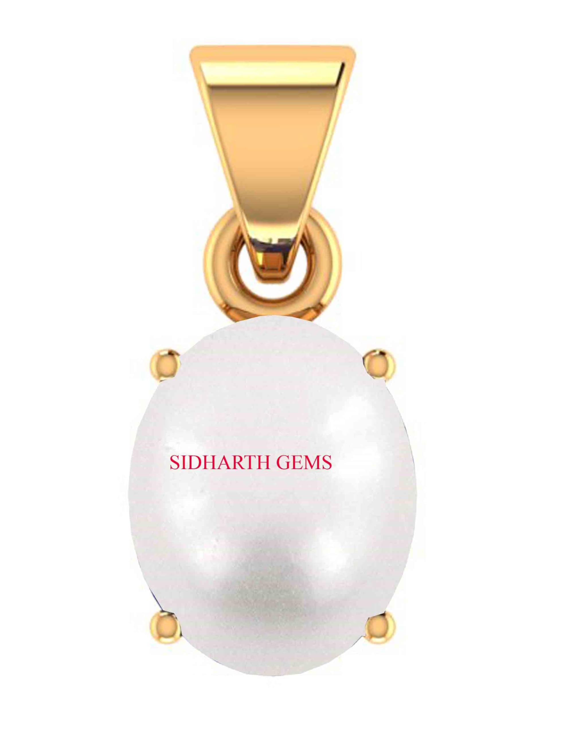 kushmiwal gems 6.25 Ratti South Sea Pearl Pendant Original Certified Gold Plated Moti Locket Astrological panchhdhaatu for Men and Women-picture-17