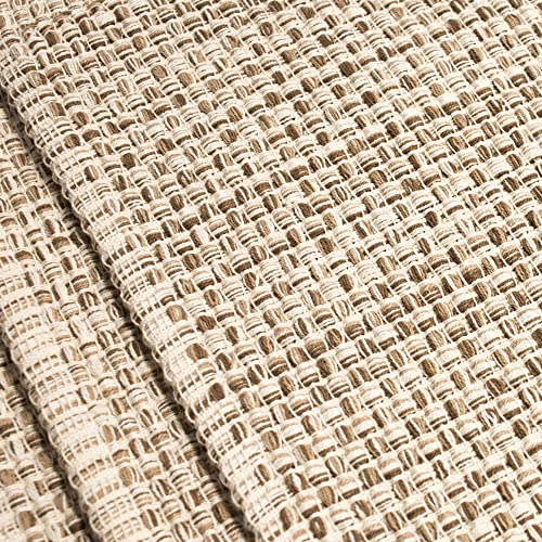Sweet Home Collection 100% Cotton Placemats for Dining Room Rectangle Two Tone Woven Fabric 13" x 19" Soft Durable Table Mat Set, Set of 4, Eggshell - Image 3