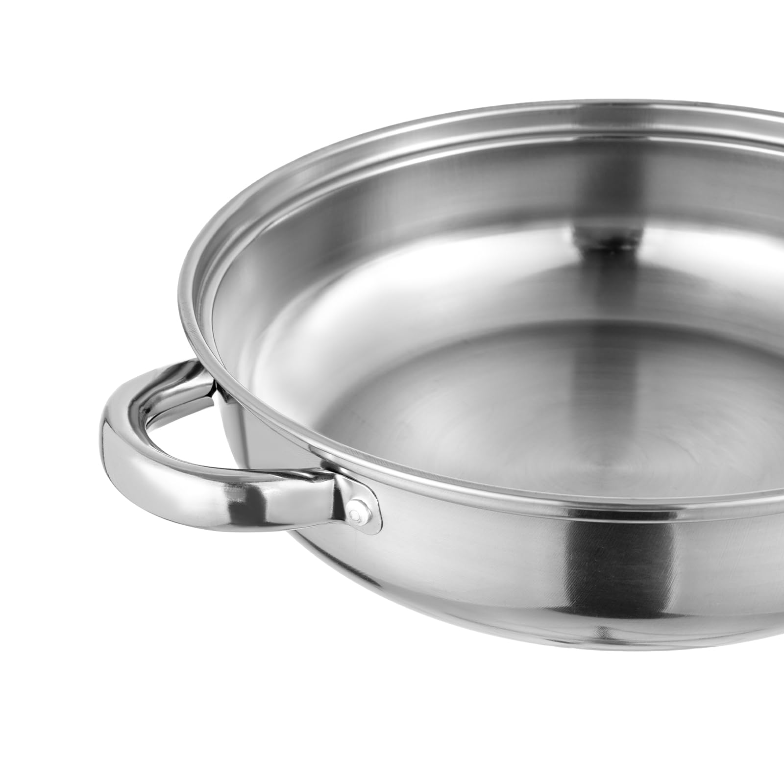 Set Casseruole 6 Pezzi INOX 16/20/24 Cm - Per Induzione, Con Coperchio Vetro E Manici Salvaspazio - Foto 6