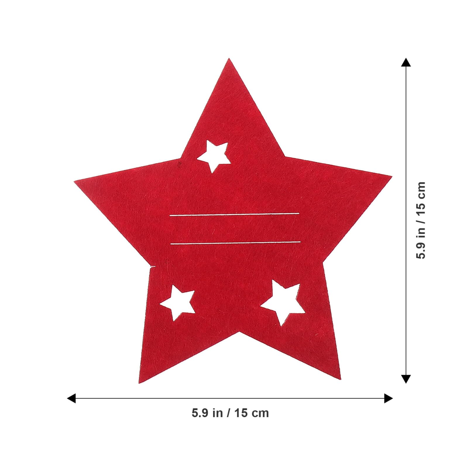 Hemoton 12pcs Star Shape Christmas Cutlery Holders Festive Silverware Organizers for Holiday Dining Adorable Felt Design for Table Decoration Fork and Spoon Pockets for Christmas