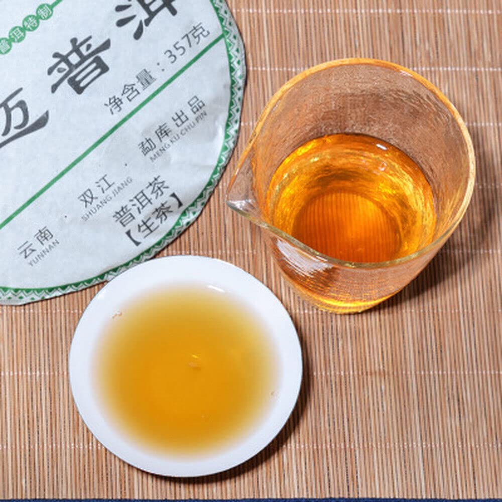 Gâteau de thé brut Pu'er Thé vert Puerh Antique Bio Jingmai vieux thé Pu-erh 357g