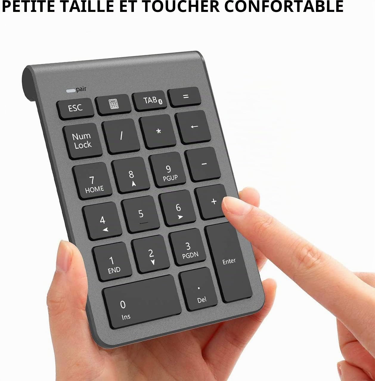 【Version Améliorée】 Pavé Numérique Bluetooth, Clavier Numérique Externe sans Fil Portable à 22 Touches pour Ordinateur Portable, Tablette, PC, Ordinateur de Bureau et Plus