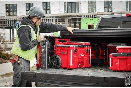 Miniatura 7 de 48-22-8427 para Milwaukee PACKOUT Caja de herramientas rodantes Longitud 18 pulgadas Ancho 22 pulgadas Altura 19.5 in - RojoNegro