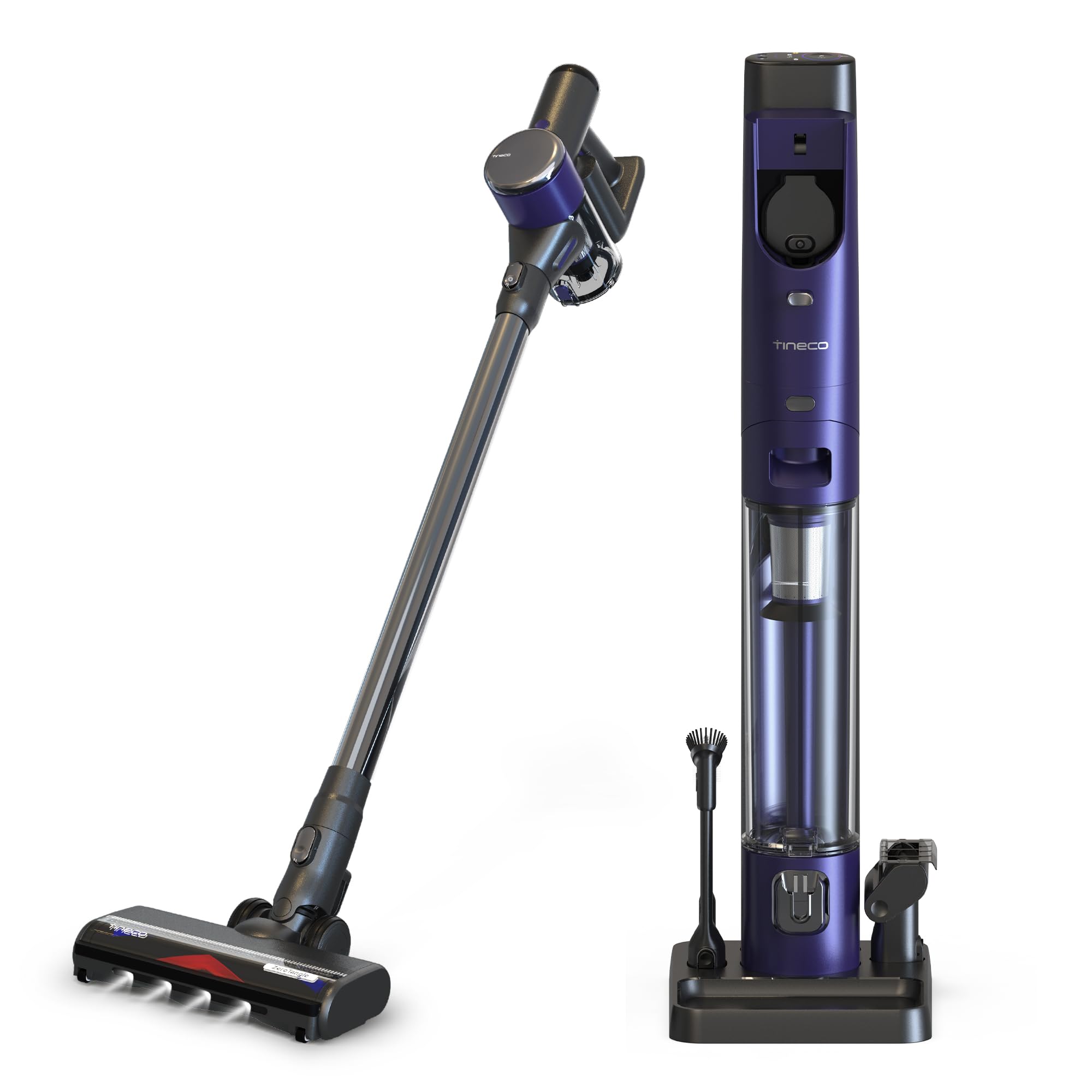 Tineco Cordless Stick Vacuum with Auto-Functional Omnihub 3L, Self-Cleaning, Up to 60-Minute Runtime, Smart App Integration, Zero Tangl Brush, Pure ONE Station FurFree