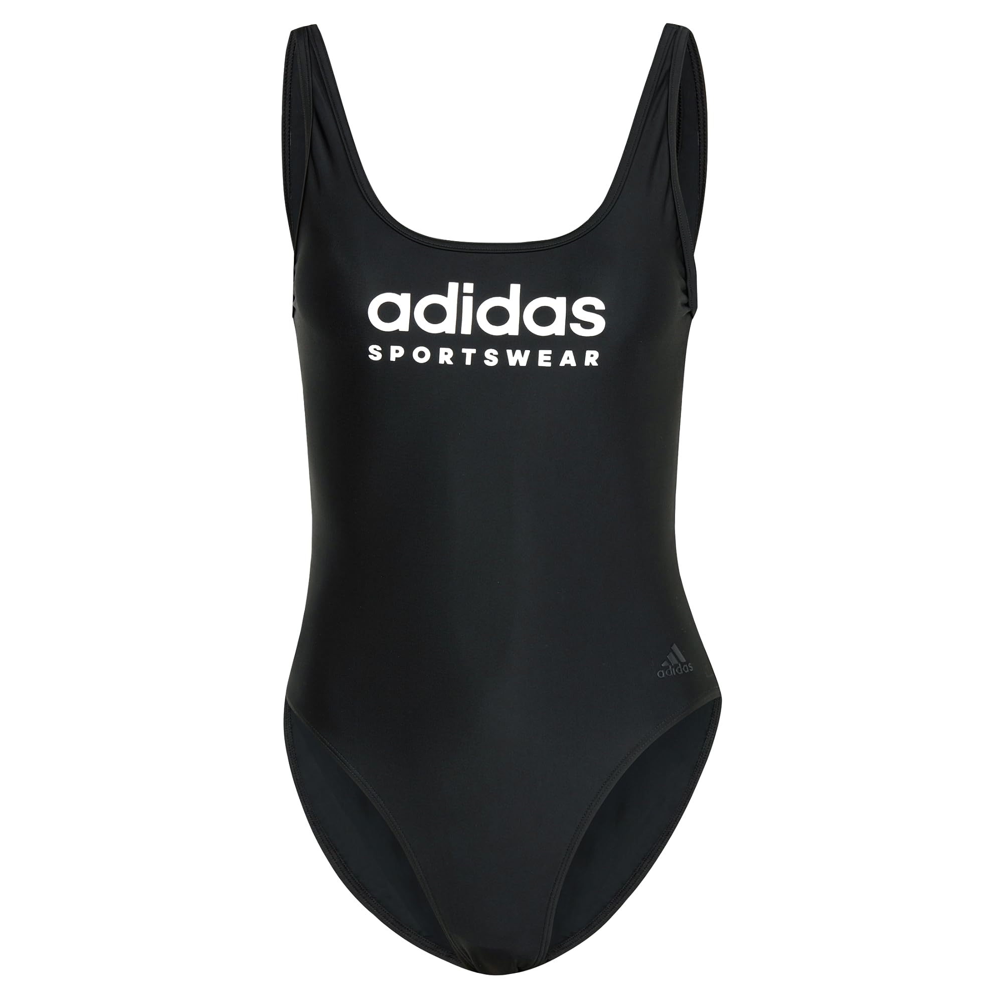 adidas Women's Sportswear U-Back Swimsuit, Black/White, 32