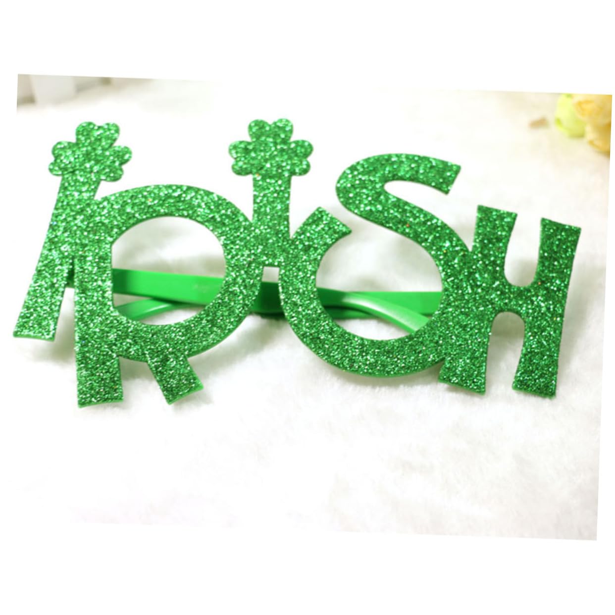 Glass St. Shamrock Eyewear Irish Festival Costume Supplies Irish Party Favor Glitter Eyewear Decoration Green