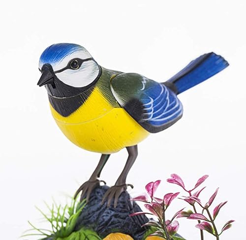 Miniatura 2 de WYHFA Loros parlantes pájaros mascotas electrónicas, canto canto pájaro con sensor de movimiento activación oficina decoración del hogar, juguetes