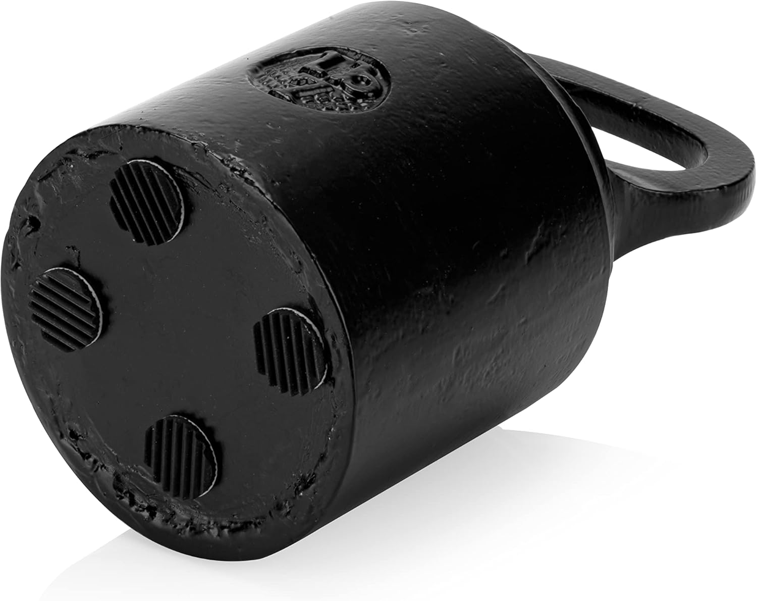 CRAFTSMAN ROAD Cast Iron Door Stop Decorative, Weighted Heavy Door Weight 7lb Antique Free Standing 7' x 4' Non Slip with Handle (Black)