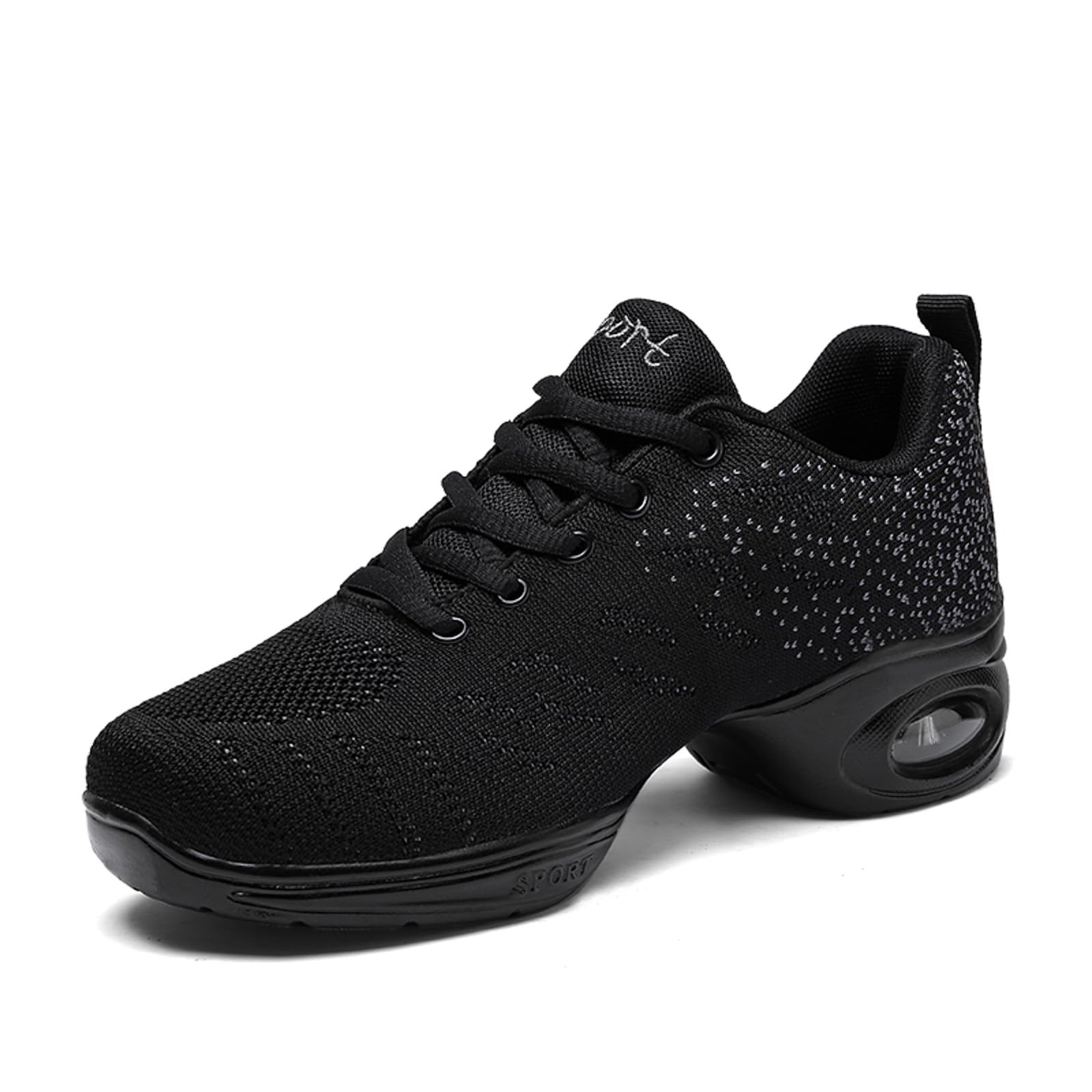 Generisch Damen Schuhe Sport-Jazzschuhe für Damen luftgepolsterte Fitness-Turnschuhe mit Schnürsenkeln vielseitige Tanz-Trainingsschuhe für Freizeit Alltag