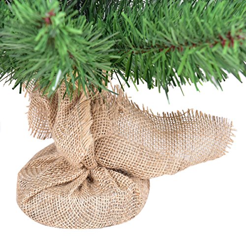 Goplus 2 Ft Christmas Tree Tabletop Artificial Pvc Green Spruce Tree In Burlap Base #TOP6