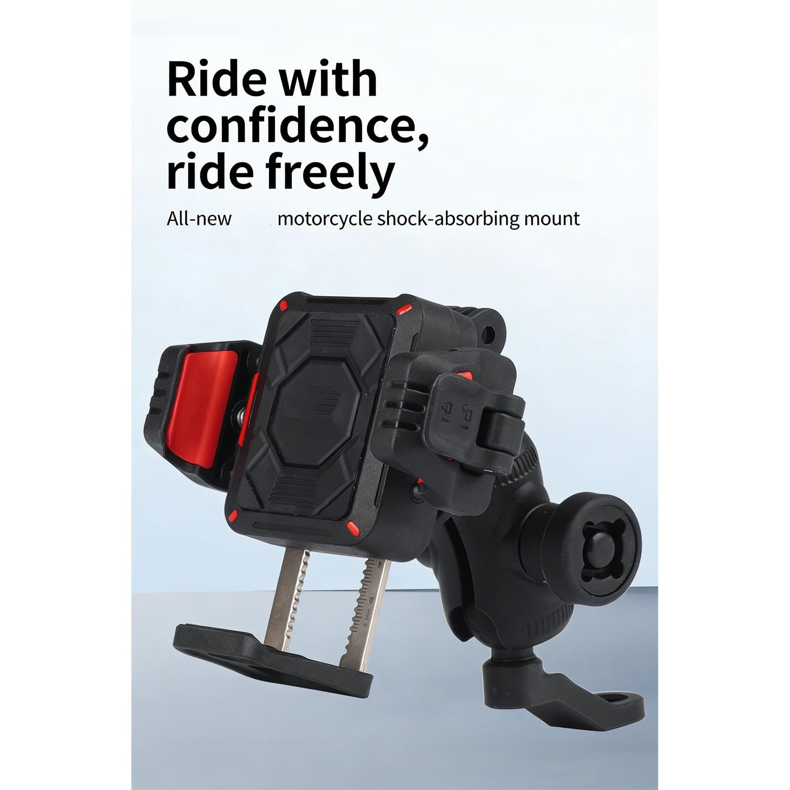 Supporto girevole per telefono impermeabile e supporto di ricarica USB C per manubrio/retrovisore montato sulla bici