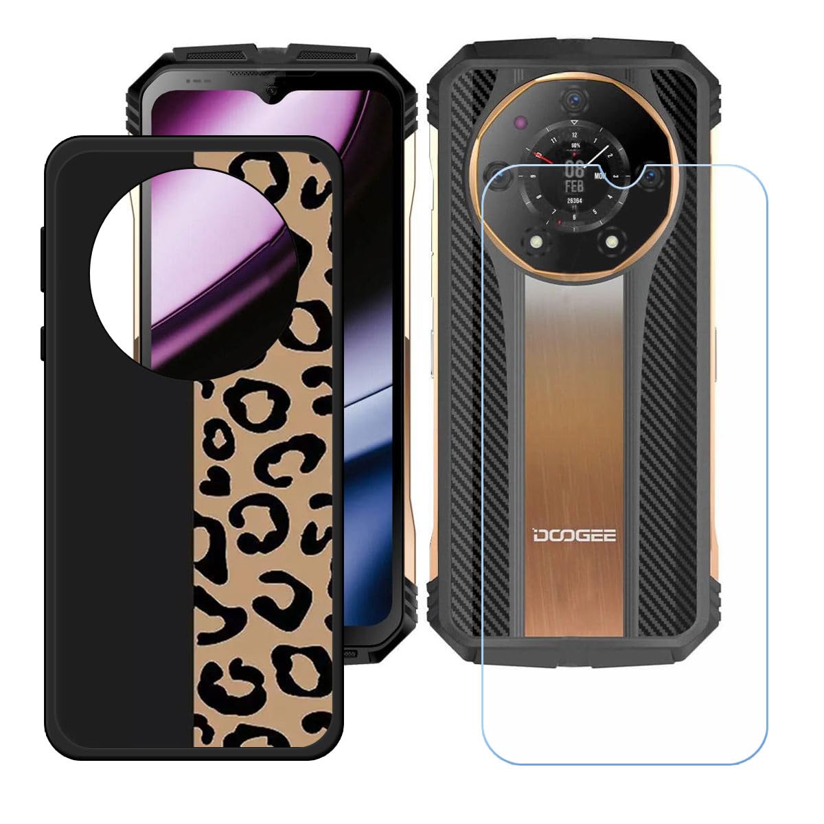 LYZXMY Coque Pour Doogee S118 Pro(6.58") Noir Housse + 2 X