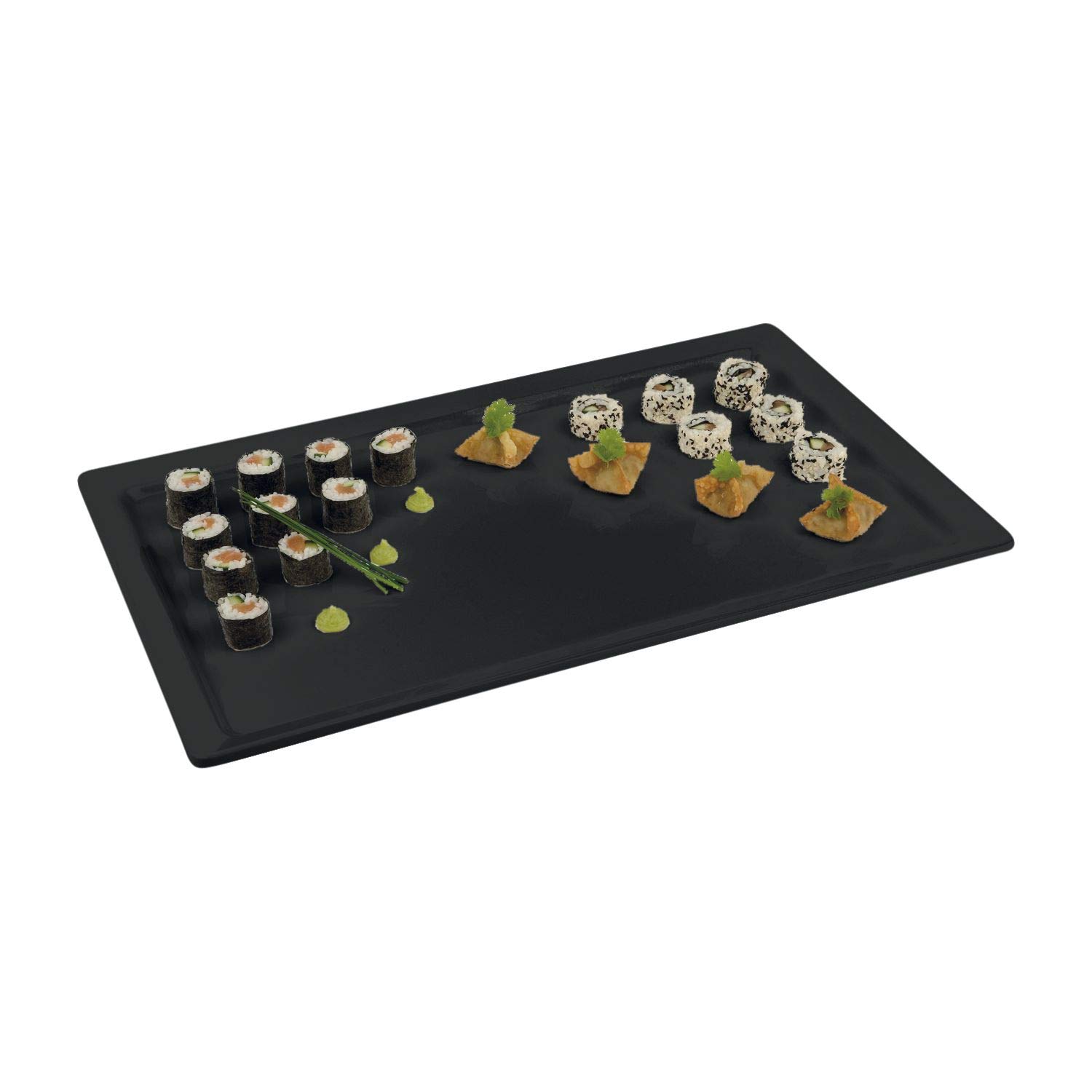 APS gf121 bandeja de melamina, 3 cm tema altura, Pure negro