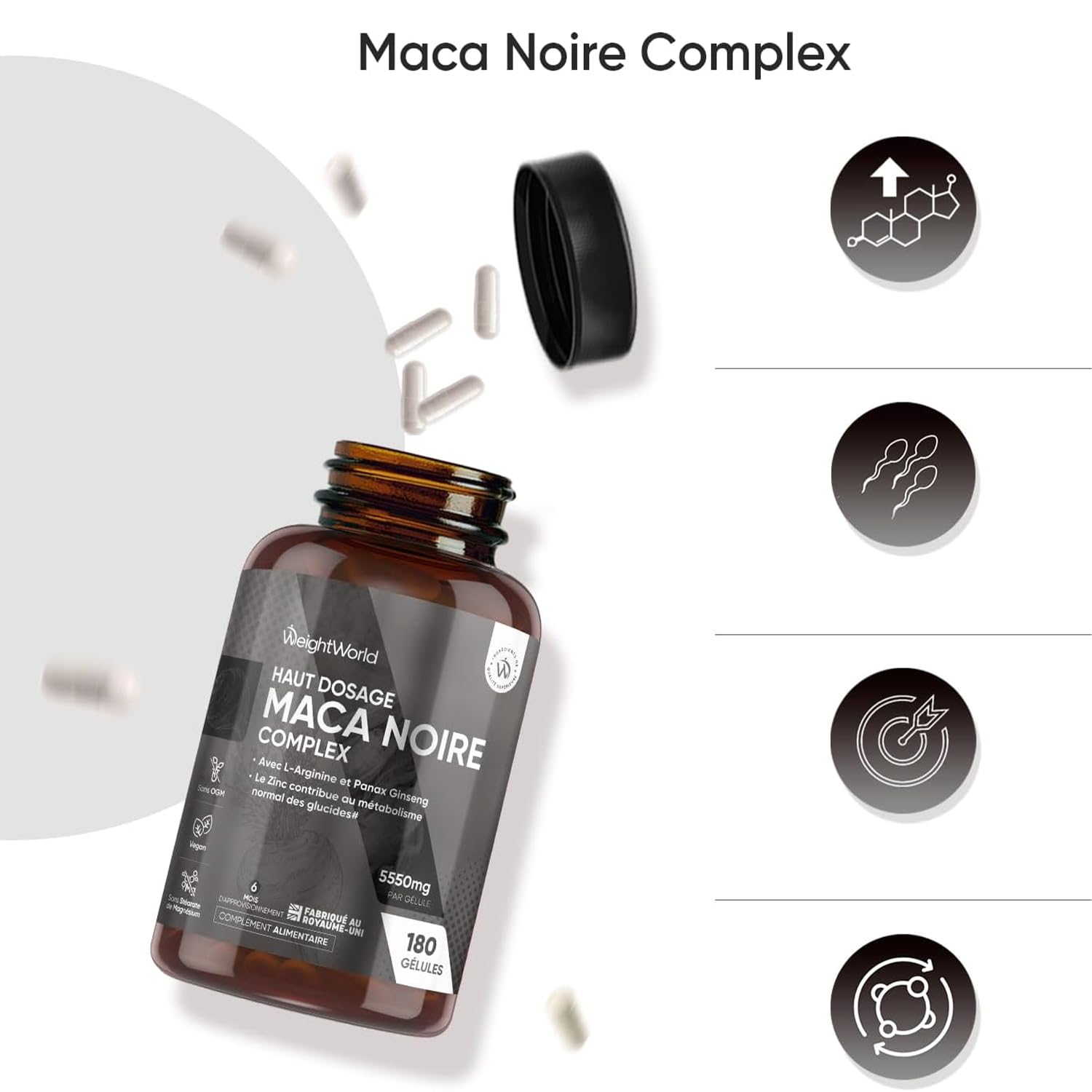 Prostasur Saw Palmetto Palmier Nain + Maca Noire, Ginseng 180 Gélules