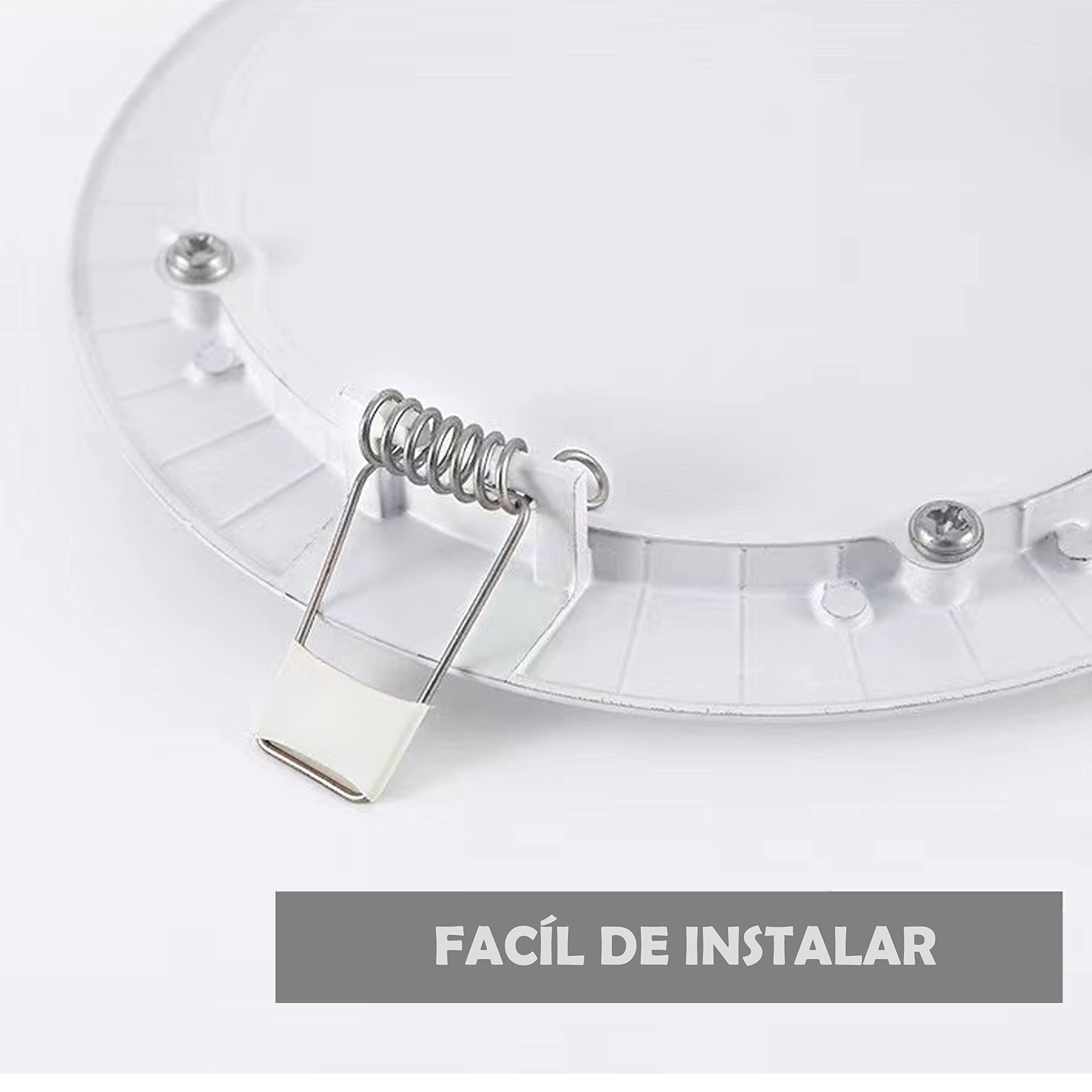 OneUan- (PACK de 2) Panel Downlight LED Redondo 20W 2200LM 6000K, Extraplano Empotrar en Techo Interior, Díametro 220mm, Luz Blanco Frió, Driver incluido.