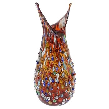 ムラーノ ミルフィオリ murano millefiori 花瓶 ムラーノガラス花瓶 ミルフィオリ - メルカリ