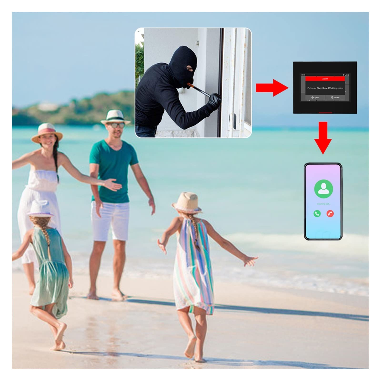 WiFi gsm Sistema de Alarma antirrobo inalámbrico de Tuya for cámara doméstica Inteligente Pir Kit de Alarma de Seguridad del Sensor del Sensor de Movimiento de Movimiento Aplicación Control(4)