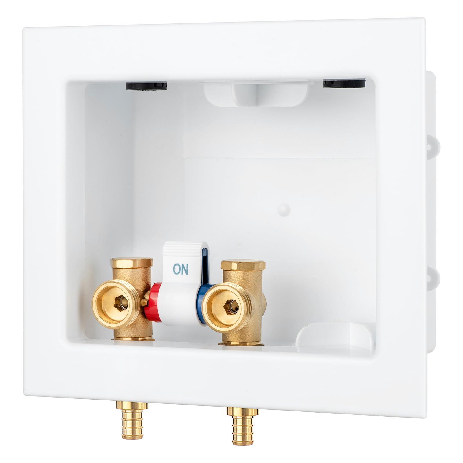 Photo 1 of (1 Pack) Lidertik Washing Machine Outlet Box Crimp PEX-B, Single Control Valve, Inlet 1/2 inch PEX-B F1807 Crimp Barb x Outlet 3/4 inch Male Thread LI-XYJH-520-M