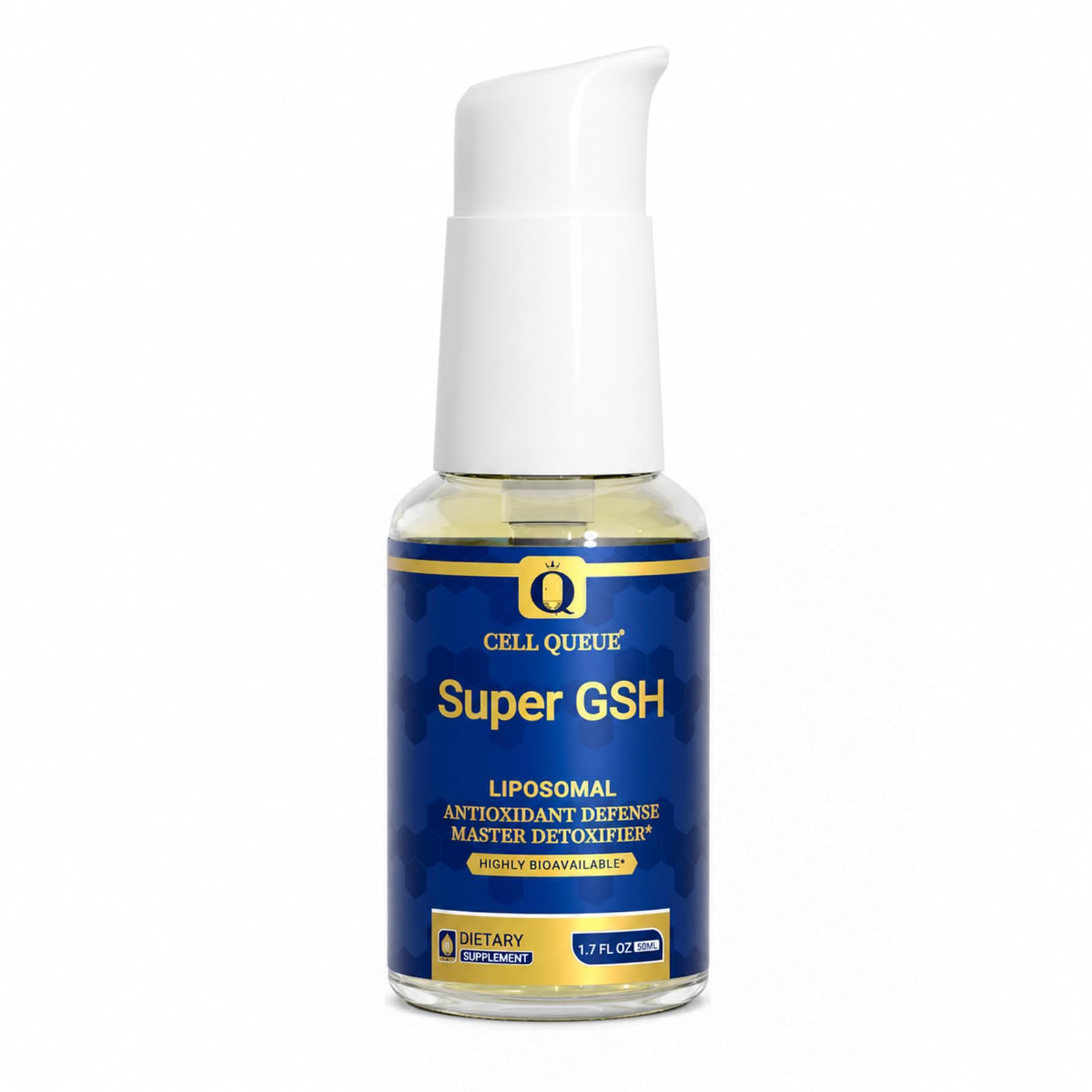 Liposomal Glutathione Liquid Supplement - Cellular Antioxidant Support with Phosphatidylcholine - Supports Liver Health, Immune System, Skin Radiance & Healthy Aging, 1.7 fl oz