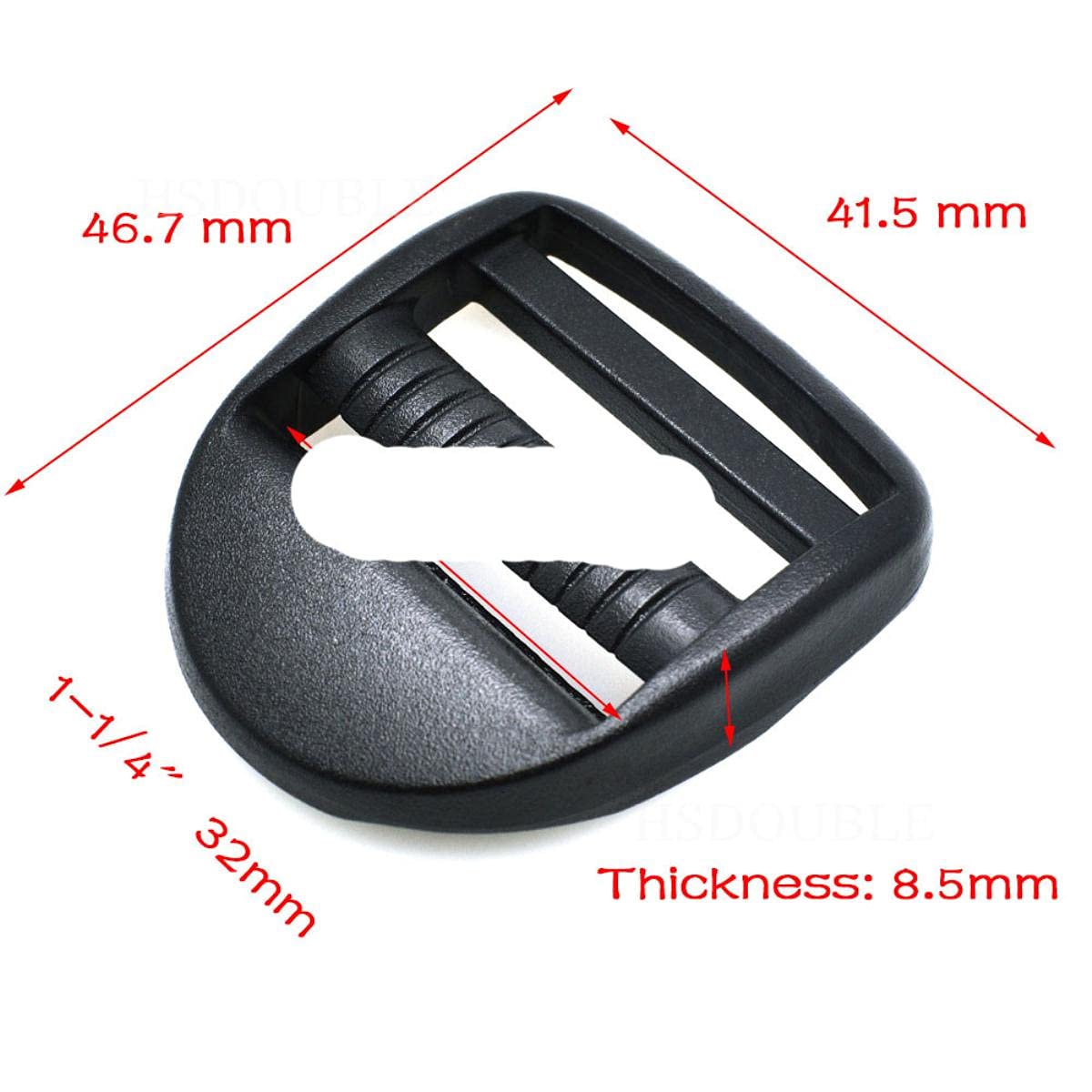 Cerradura de escalera de plástico deslizante hebilla ajustable para mochila táctica correas bolsa piezas Hardware-1000pcs, tamaño de la correa 25mm