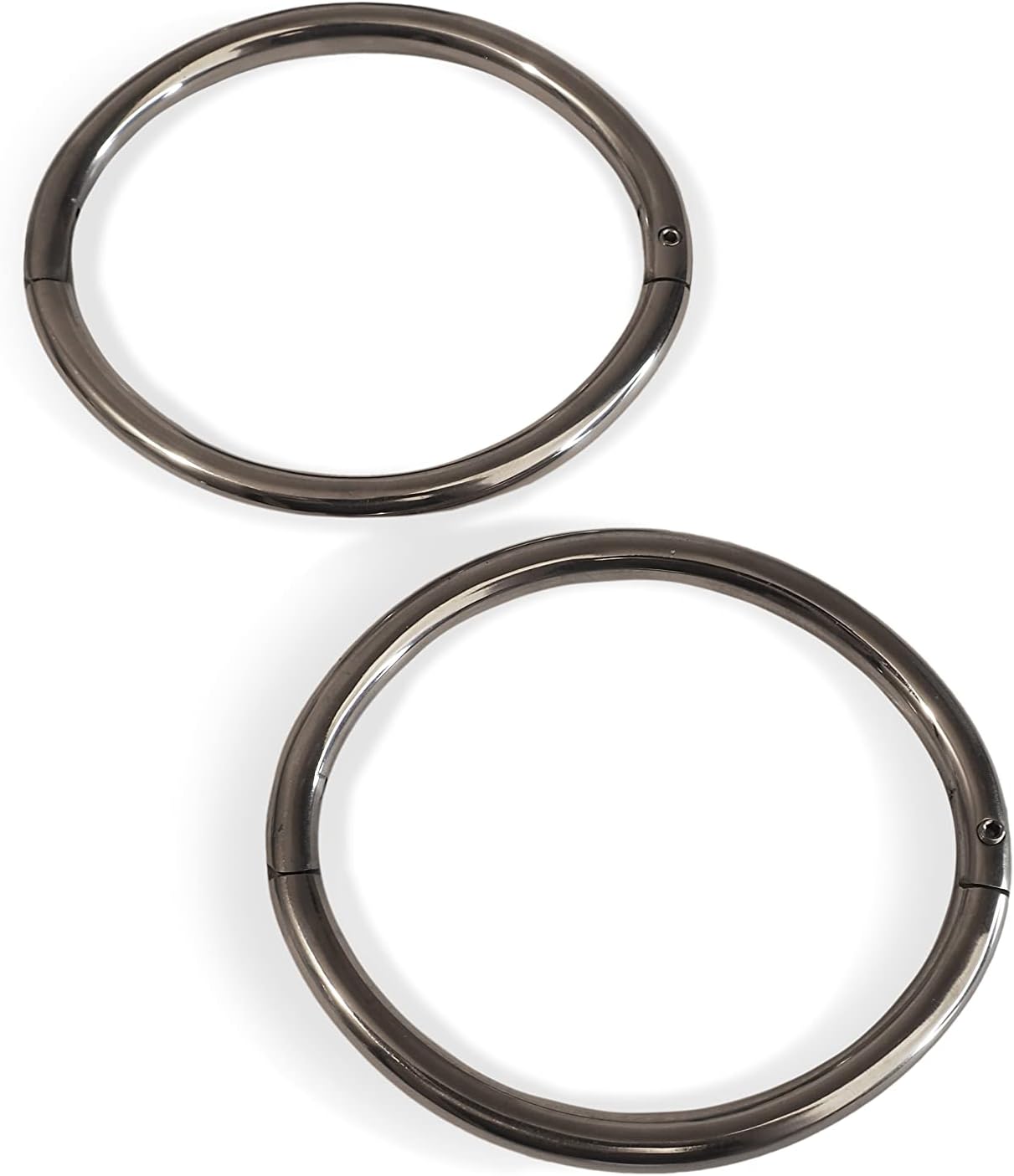 8" 6mm Petite Polished Stainless Locking Bracelets, Anklets, Cuffs - CuffStore