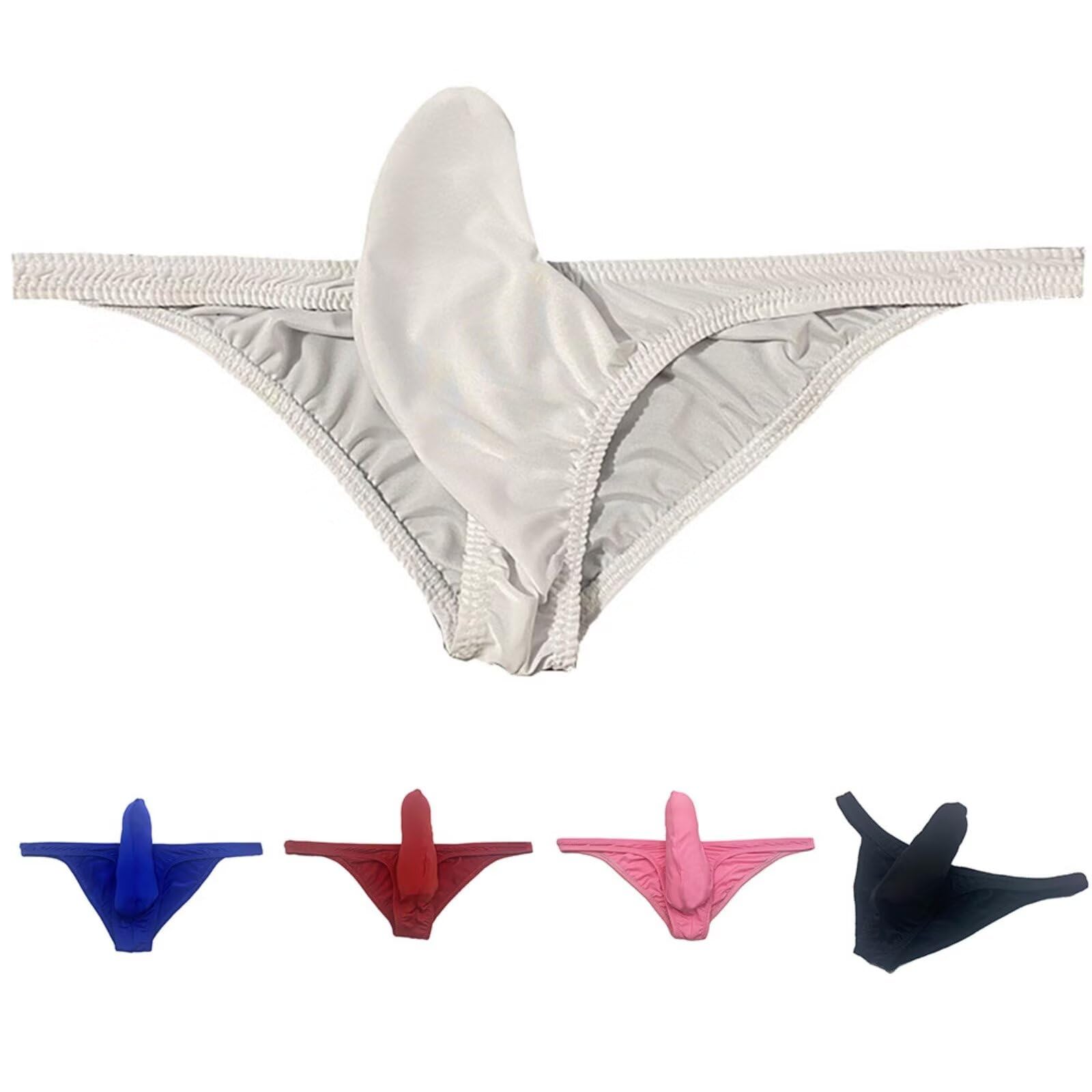 Faringoto Ropa interior de tanga de alta elasticidad para hombre, color sólido, casual, para uso diario