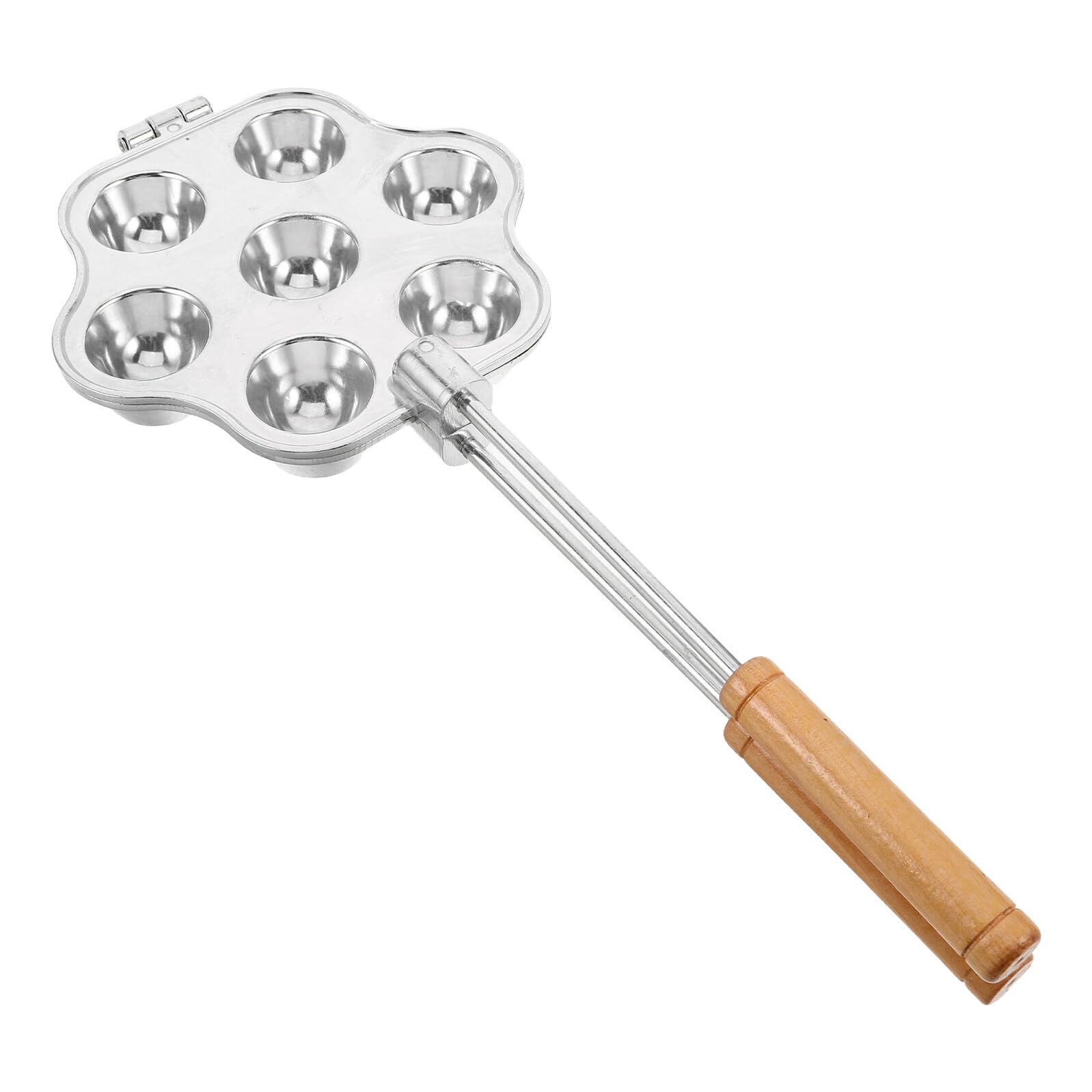 jojofuny Molde para Tartas Mini Cavidades con Mango de Madera Moldes Reutilizables para Tartaletas y Muffins con Diseño Floral para Postres Crujientes