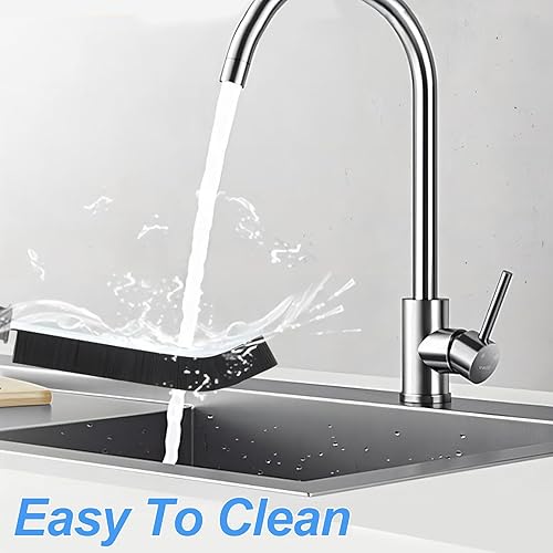 Miniatura 6 de Paquete de 2 cepillos de limpieza de hendiduras de cerdas duras para baño con mango largo, herramienta multifuncional de limpieza de hendiduras