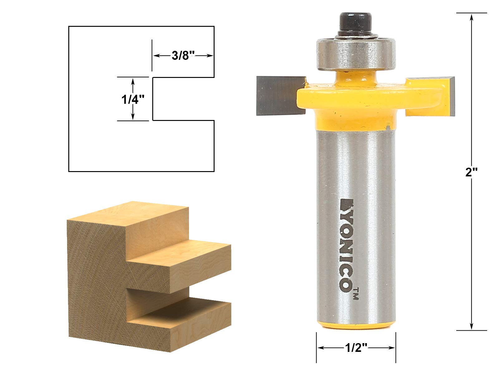 Another K Yonico Slot Cutter Router Bit 1/4-Inch Height X 3/8-Inch