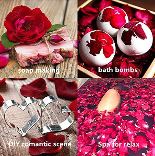 dried red rose petals 175oz50g real natural dried rose petals for bath soap making candle making wedding confetti diy crafts non edible red