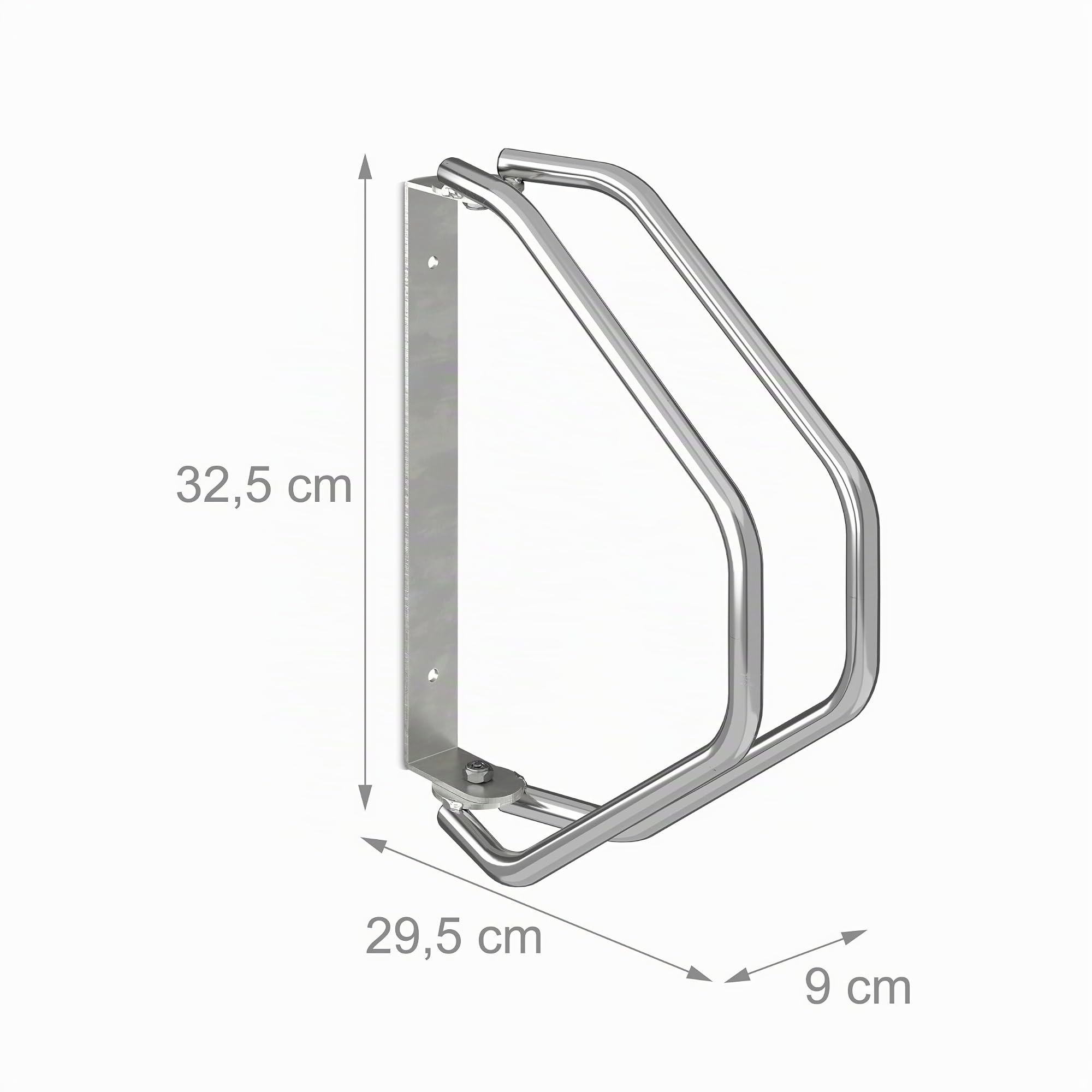 Relaxdays Soporte Bicicletas, Set de 4, Montaje Pared, Acero, Portabicicletas Giratorio en 180°, para 1 Bici, Plateado