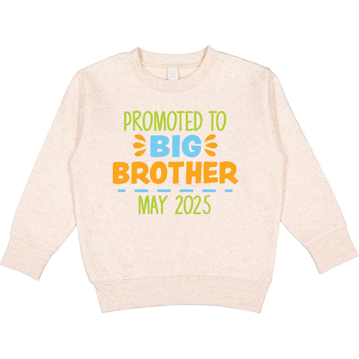 inktastic Promoted To Big Brother May 2025 Toddler Sweatshirt 3T Natural Heather 45190
