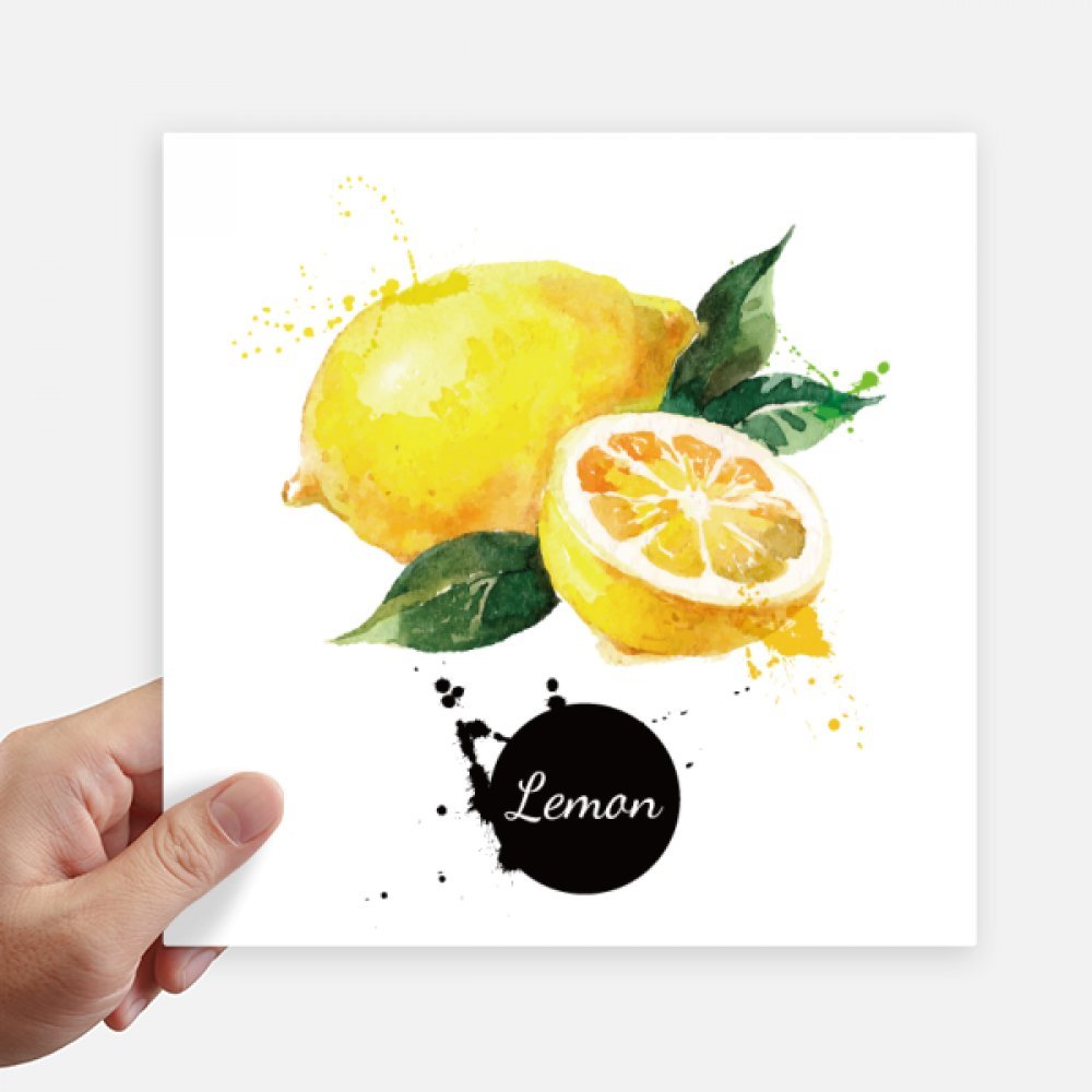 Sticker citron aquarelle sain pour personnaliser de grands objets du quotidien avec fraîcheur