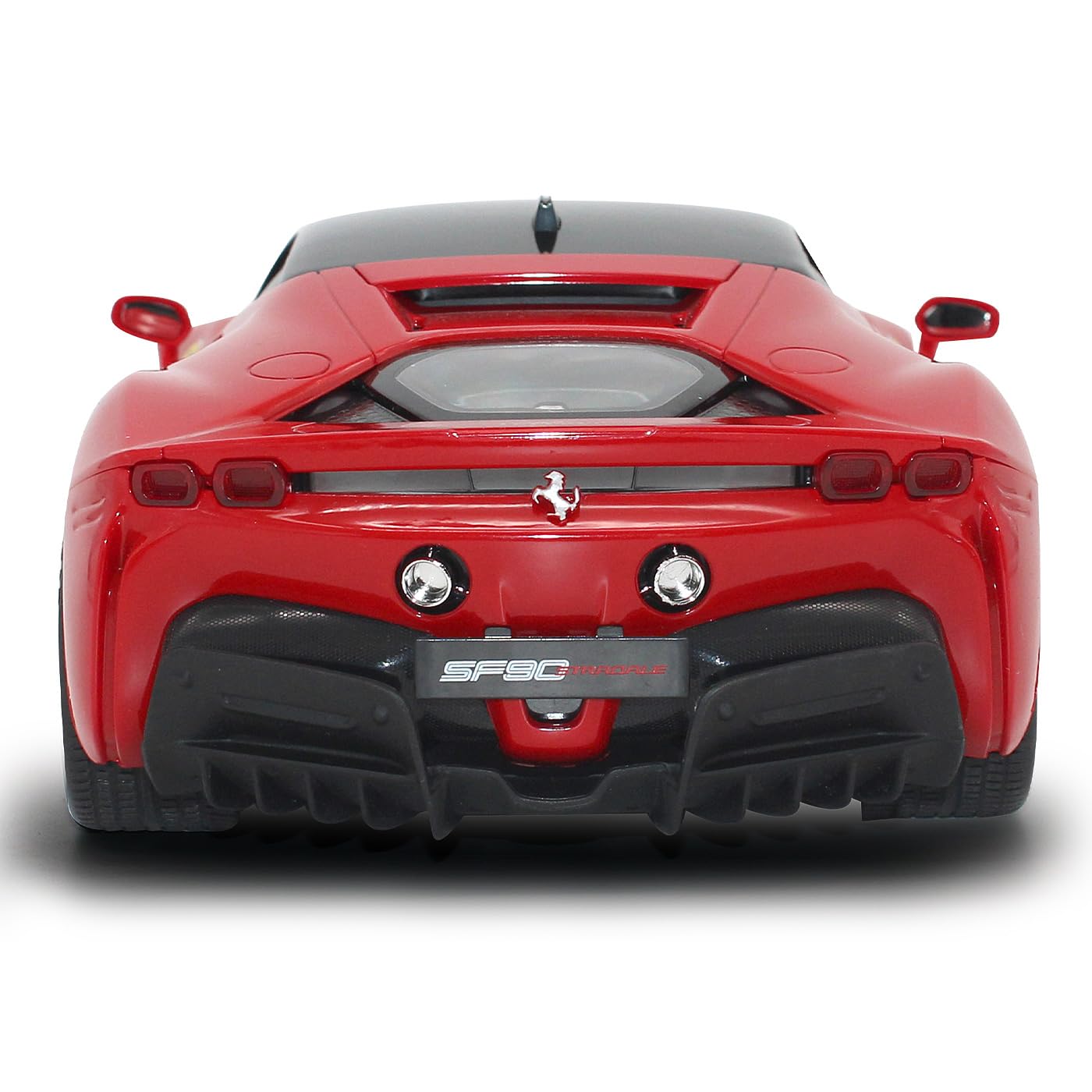 JAMARA 403122 – Ferrari SF90 Stradale 2,4 GHz 1:14 – oficjalna licencja, do 1 godziny czasu jazdy, ok. 11 km/h, światło LED, perfekcyjne szczegóły, szczegółowe wnętrze, wysokiej jakości wykonanie