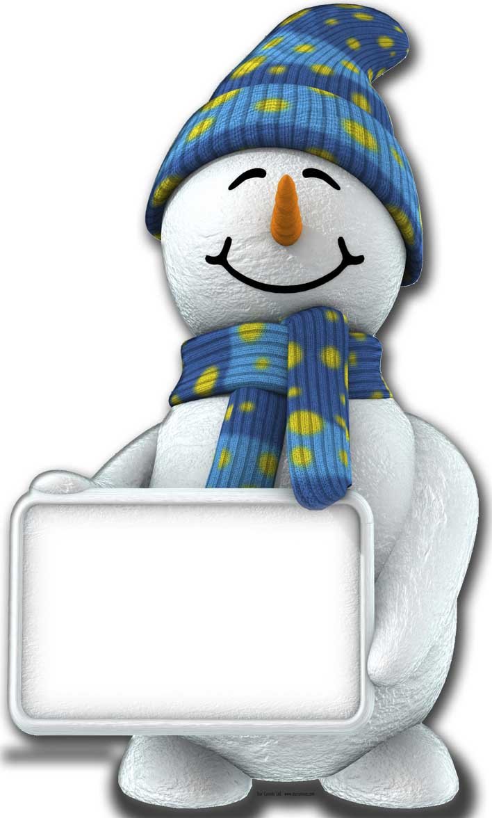 Star Cutouts Snowman with Sign Christmas Cardboard Cutout 6ft