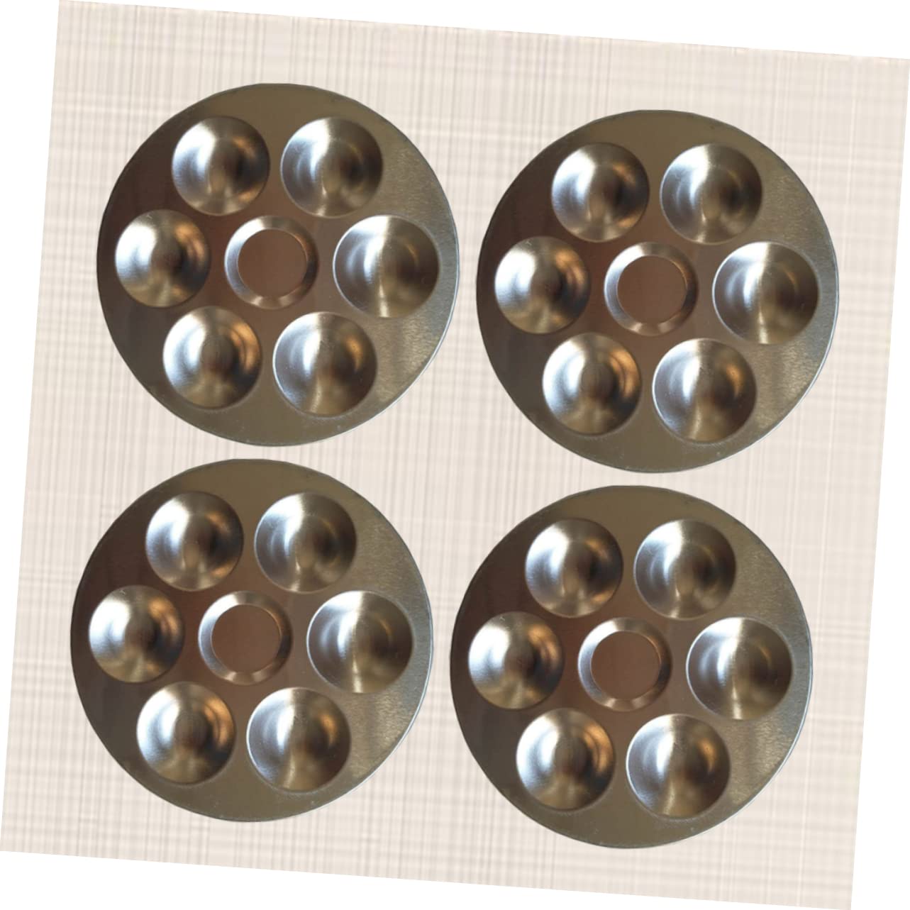 STOBOK 12stücke Aluminium Malpalette Mit Löchern Tragbare Aquarell Mischpalette Für Künstler Rostfreies Design Für Einfache Anwendung Und Aufbewahrung Für Öl Und Aquarellfarben