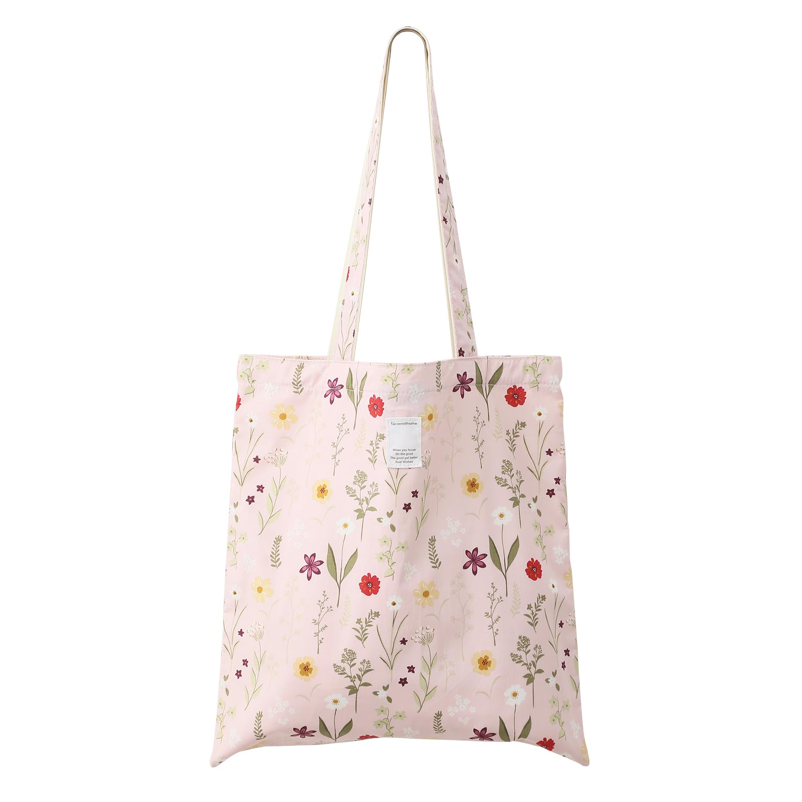 DizdvizdTote Bag, Floral Estampado Bolsa Tela Bolso de Hombro Bolso shopper para Mujeres Niñas, Escuela Trabajo Compras Viajes Playa Diario