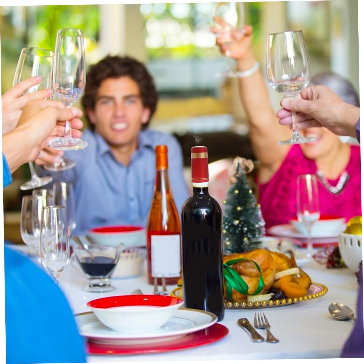 Garneck 200pcs Heat Shrink Capsules Wine Bottle Packaging Shrink Wrap for Wine Easy to Use Plastic Wine Stoppers