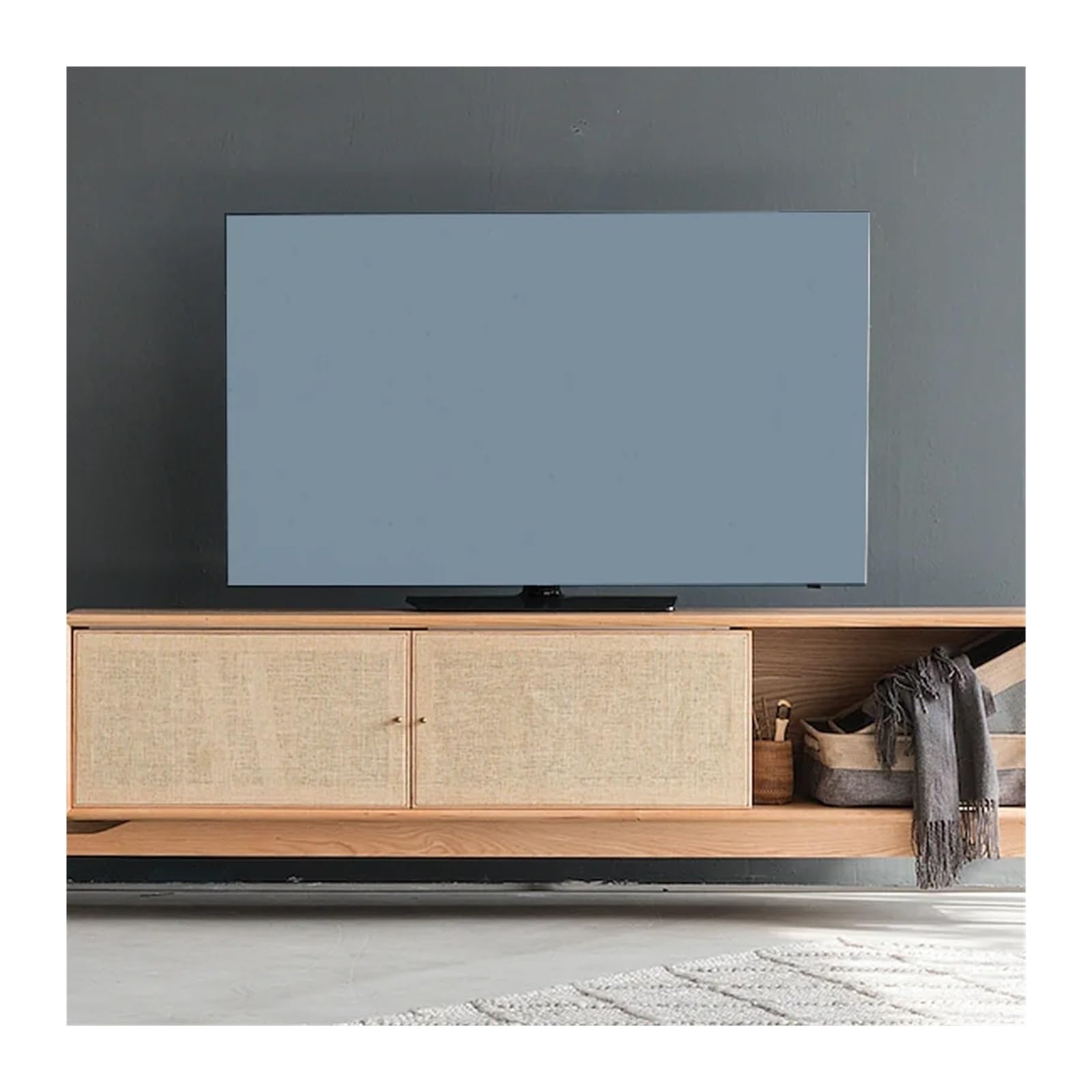 Tv Covers Universal TV Cover Sunproof Anti-Scratch Elastic Edge Protective For 32 To 70 Inch Television for home(Blue,65 to 70 inch)