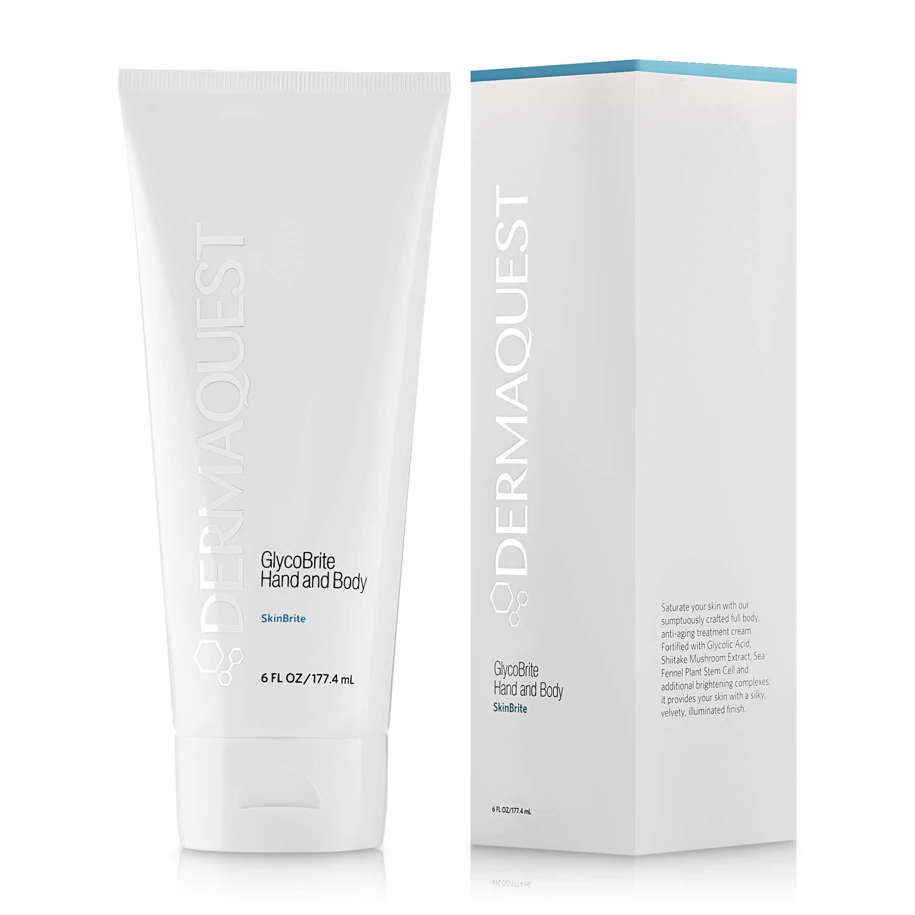 DermaQuestGlycoBrite Anti Aging Hand & Body Cream - Hydrating, Brightening, Exfoliating, Moisturizing Cream with 10% Glycolic Acid - Dark Spot Remover (6 oz.)