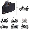 Waterproof Motorcycle Cover, XXL Motorbike Cover Scratch-resistant 210D Oxford Fabric with Lock Holes, Fits up to 104 Motors for Honda, Yamaha, Suzuki, Kawasaki, Outdoor Protection 104 x 41 x 50 inch