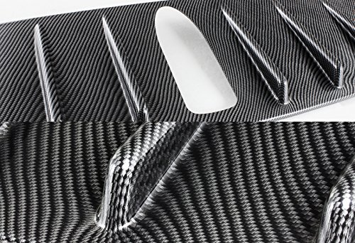 Carbon Style Shark Fin Vortex Spoiler For 2015-2021 Subaru WRX STI - Rear Roof Mount