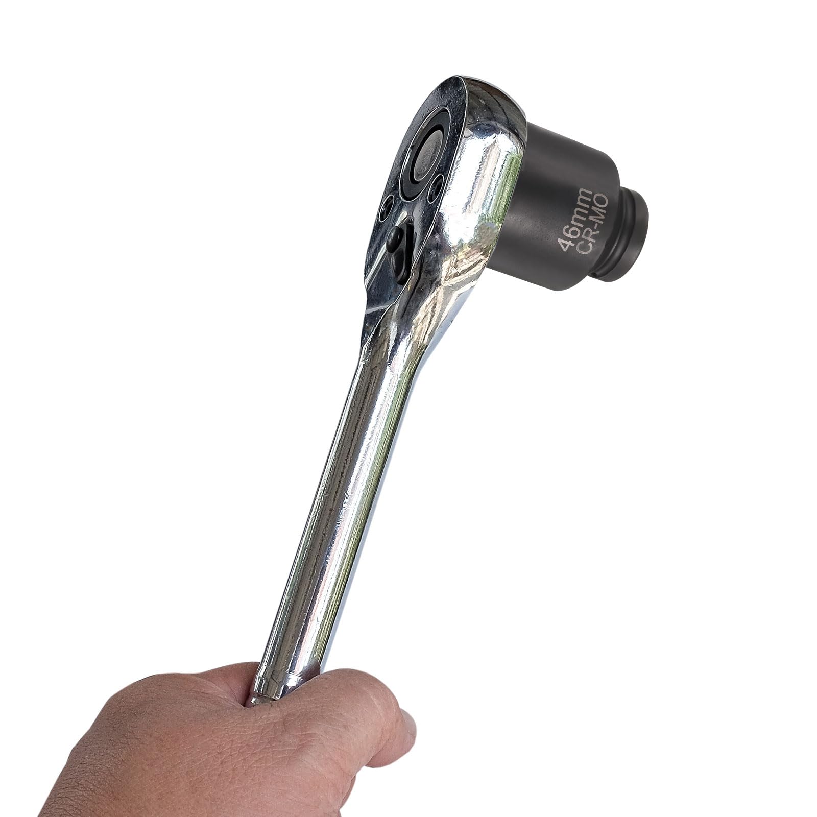 sourcing map 3 llaves de vaso cuadradas de 4 puntos de 1 pulgada, 46 mm, llave de impacto cuadrada métrica CR-MO, herramienta de manga neumática estándar para reparación de automóviles, mantenimiento