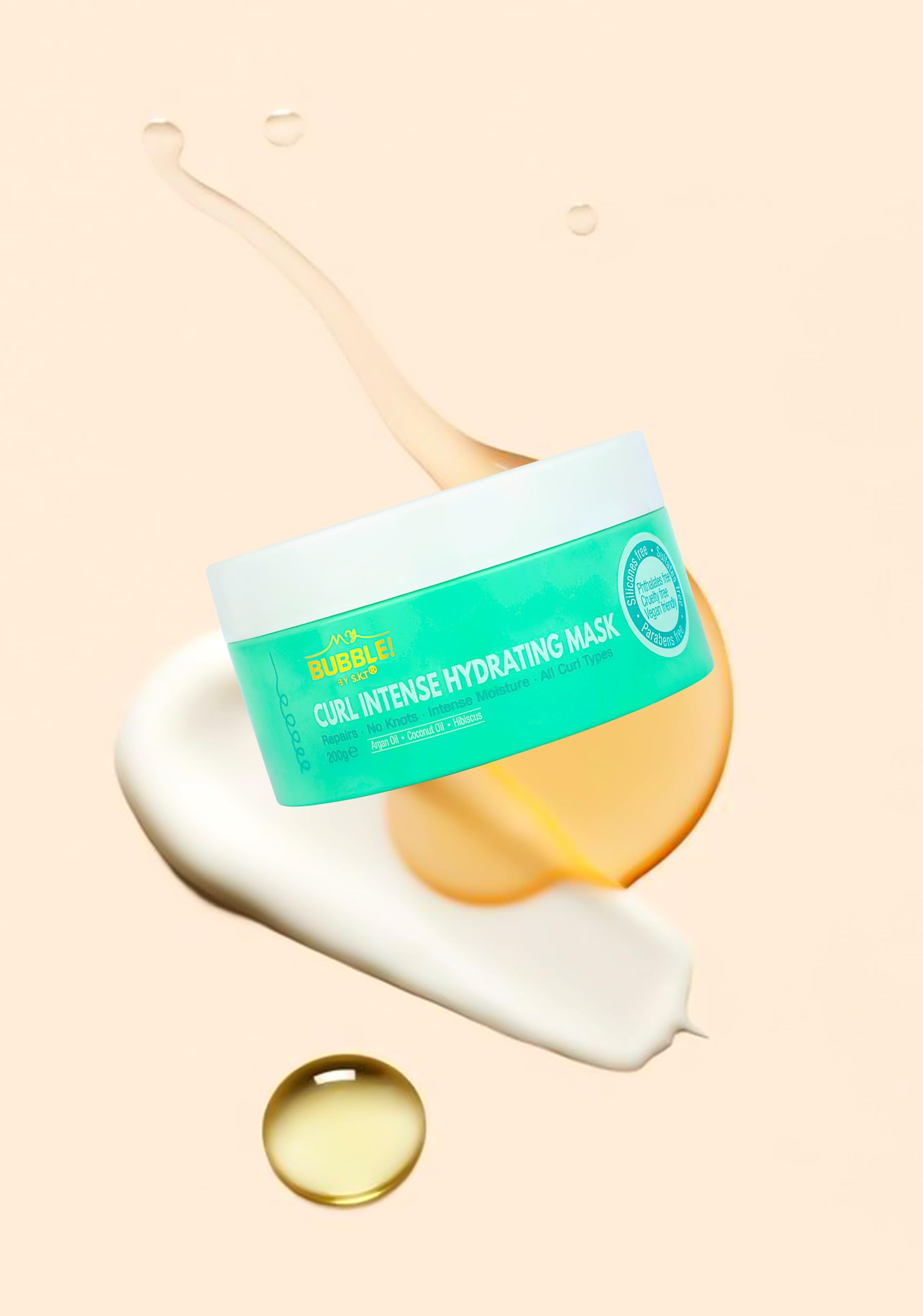 My Bubble! Curl Intense Hydrating Mask 200g with Argan, Coconut & Hibiscus for all curly hair types vegan, silicone free - Image 4