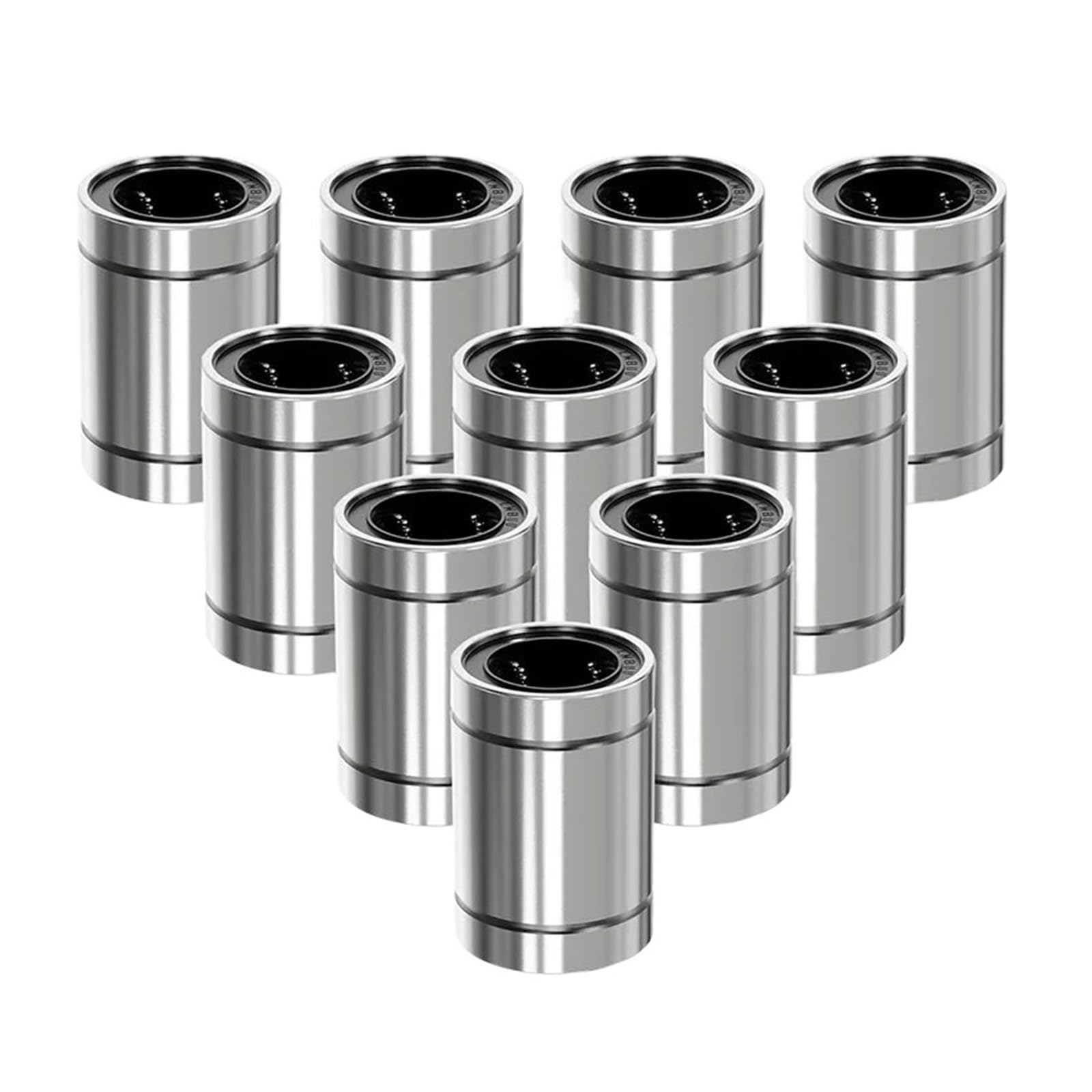 Rodamientos lineales de bolas LM8UU, LM10UU, LM16UU y LM12UU, bujes lineales de 8 mm, piezas de eje lineal for impresora 3D CNC DIY, 4 o 10 unidades(10Pcs,LM12LUU 12x21x57)
