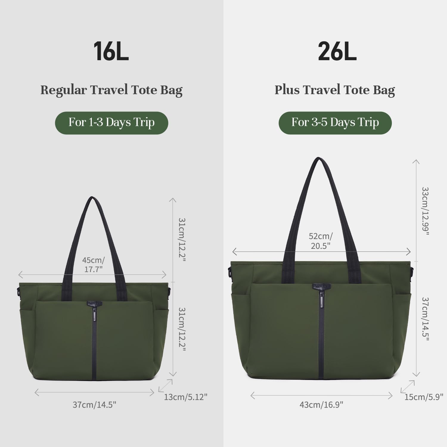 Timeet Travel Tote Bag for Women,Water-resistant & Multi Pockets Work Tote Bag with Laptop Compartment for Travel Work Nurse