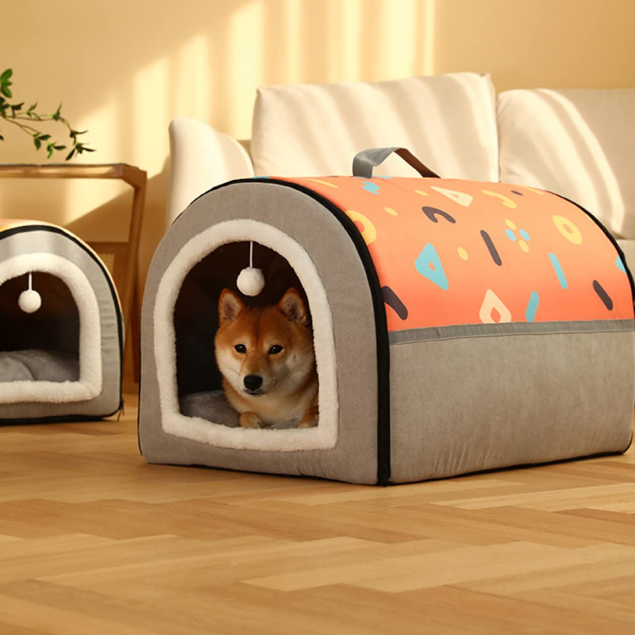 Amazon | [JUI3N] 猫 犬 ベッド ドーム ペットベッド ドーム型