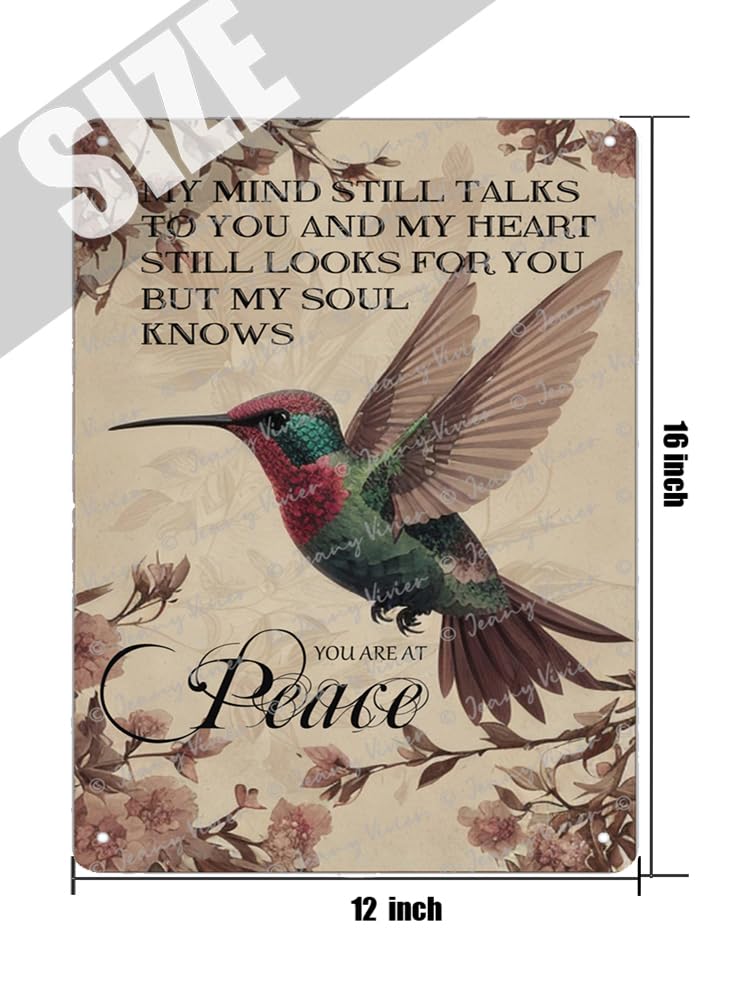 Metallschild Kolibri Retro – Wanddekoration Mit Spruch „Every Little Thing Gonna Be All Right“