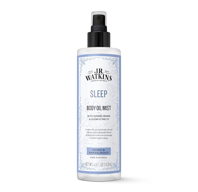 J.R. Watkins Sleep Body Oil Mist com fragrância de Monoi e sândalo, 136 g